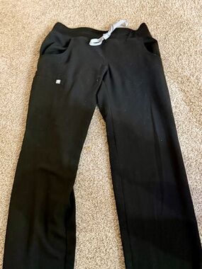 FIGS Black Technical Collection Scrub Pants XXS Women’s Stretch Medical Uniform